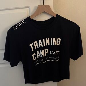 Black Training Camp Crop Top